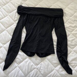 Zara Woman’s Top, Long Sleeve Off-The-Shoulder Black Size S, Almost new